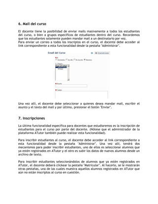 Atutor Uso y Perfil Docente | PDF