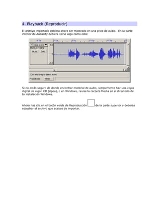 Tutorial audacity | PDF