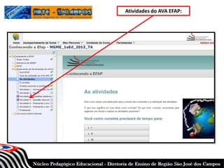 Atividades do AVA EFAP:
 