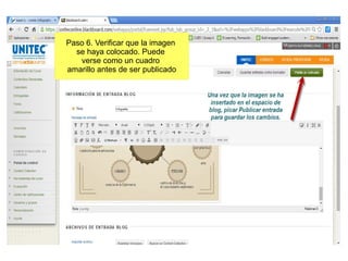 Paso 6. Verificar que la imagen
se haya colocado. Puede
verse como un cuadro
amarillo antes de ser publicado
 