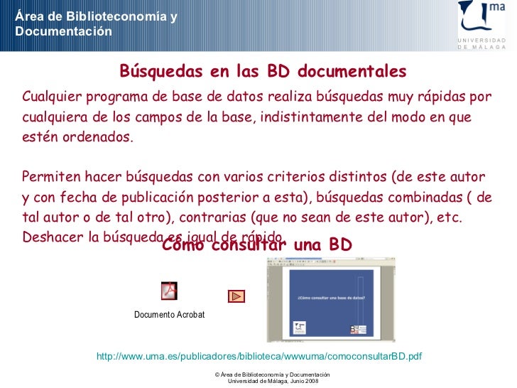 Bases de datos documentales Bases de datos documentales