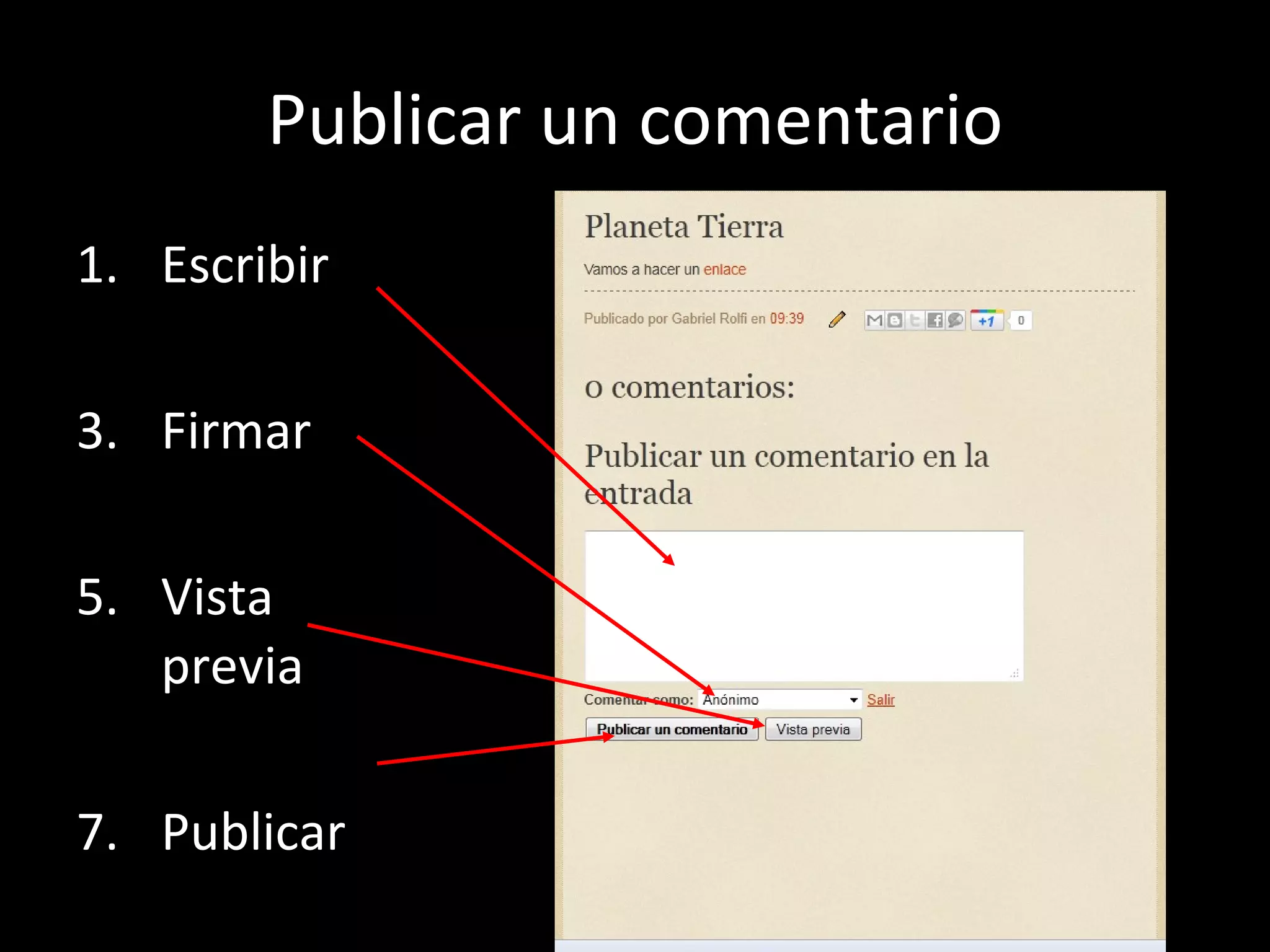 Publicar un comentario Escribir Firmar Vista previa Publicar 