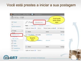 Você está prestes a iniciar a sua postagem  Você pode tanto clicar aqui Quanto aqui 