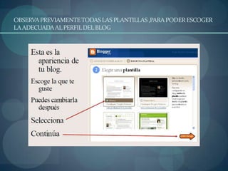 OBSERVA PREVIAMENTE TODAS LAS PLANTILLAS ,PARA PODER ESCOGER LA ADECUADA AL PERFIL DEL BLOG