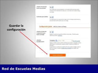 Guardar la configuración 