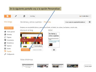 En la siguiente pantalla voy a la opción Personalizar.