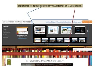Exploramos los tipos de plantillas y visualizamos en la vista previa.