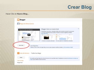 Hacer Clic en Nuevo Blog…
 