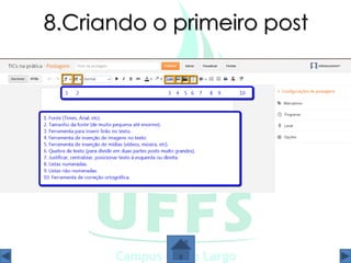 8.Criando o primeiro post
 