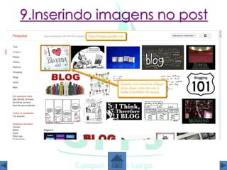 9.Inserindo imagens no post
 