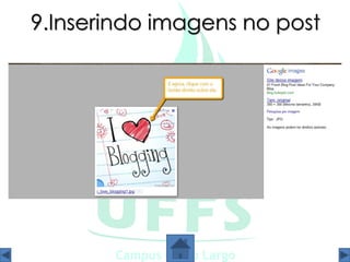 9.Inserindo imagens no post
 