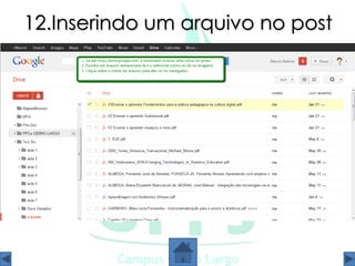 12.Inserindo um arquivo no post
 