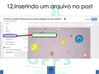 12.Inserindo um arquivo no post
 