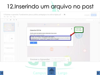 12.Inserindo um arquivo no post
 
