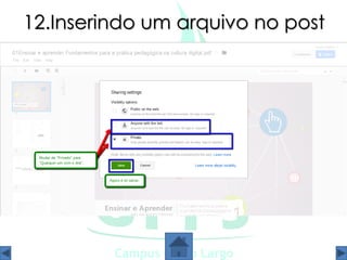 12.Inserindo um arquivo no post
 