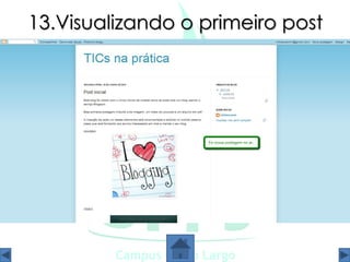 13.Visualizando o primeiro post
 
