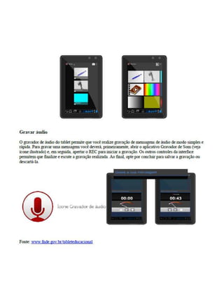 Tutorial básico utilização tablet educacional