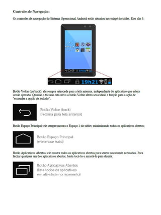 Tutorial básico utilização tablet educacional