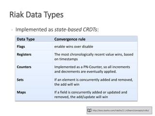 Riak Data Model NoSQL Data Stores in Research and Practice - ICDE 2016 Tutorial ...