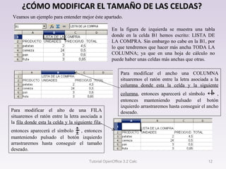 Tutorial calc open office | PPT