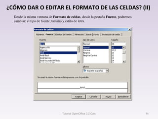 Tutorial calc open office | PPT