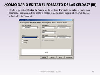 Tutorial calc open office | PPT