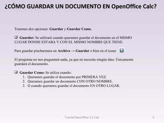 Tutorial calc open office | PPT