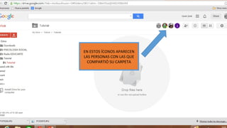 EN ESTOS ÍCONOS APARECEN 
LAS PERSONAS CON LAS QUE 
COMPARTIÓ SU CARPETA 
