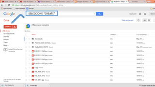 SELECCIONE “CREATE” 
 