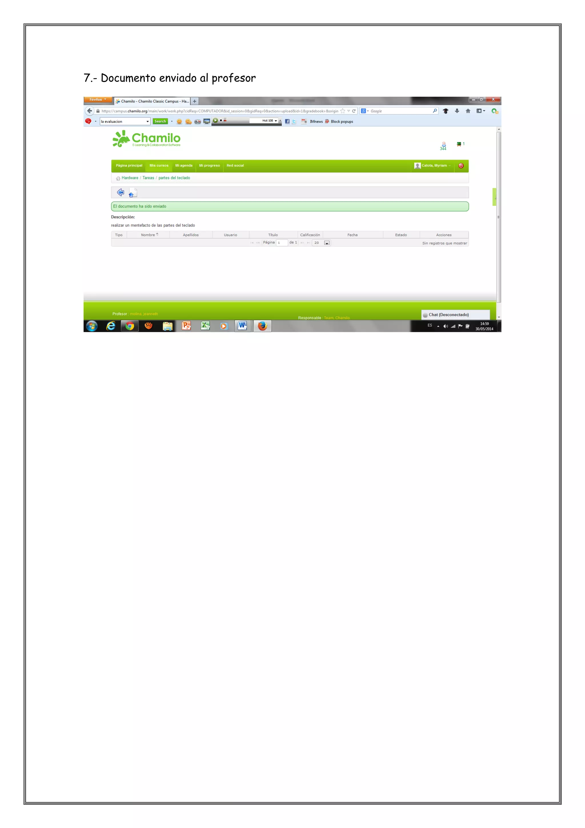 7.- Documento enviado al profesor
 