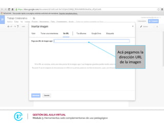 Acá pegamos la
dirección URL
de la imagen
 