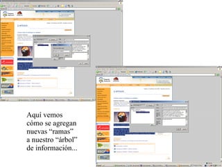 Aquí vemos cómo se agregan nuevas “ramas” a nuestro “árbol” de información...