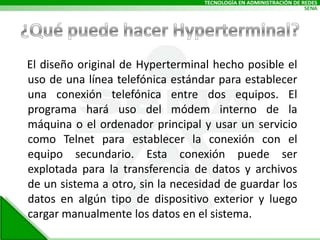 Hyperterminal Telnet Tutorial como conectarse al router via hyperterminal | PPTX