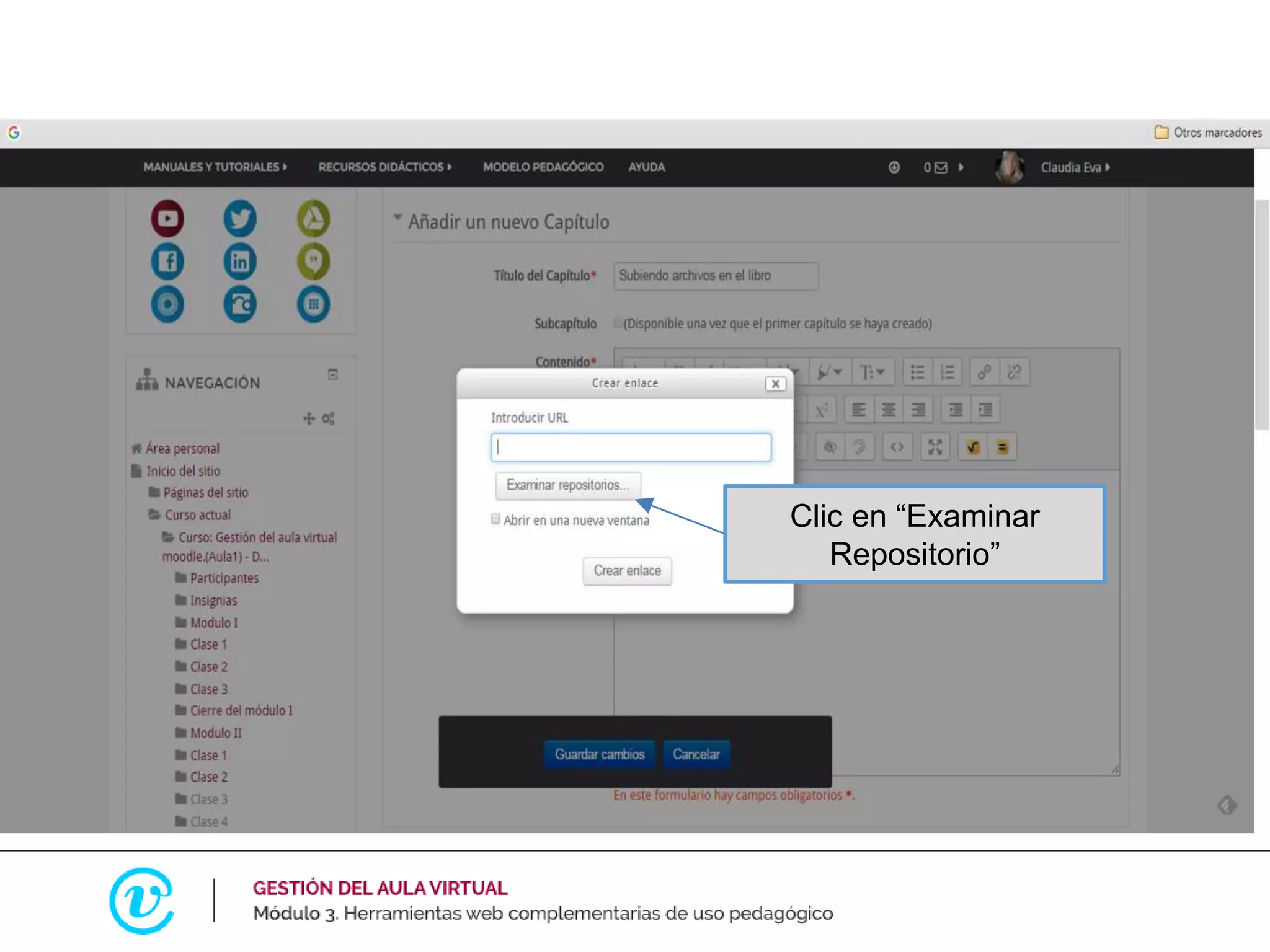 Clic en “Examinar
Repositorio”