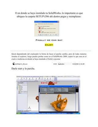 Tutorial como instalar solidworks 2011 | PDF