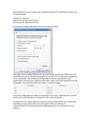 Tutorial completo como montar uma rede de computadores