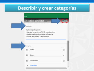 Describir y crear categorías
