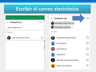 Escribir el correo electrónico