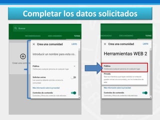 Completar los datos solicitados