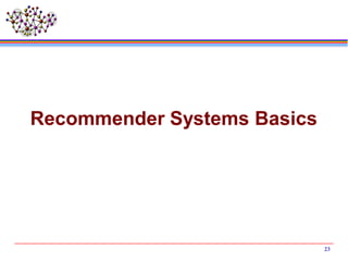 23
Recommender Systems Basics
 