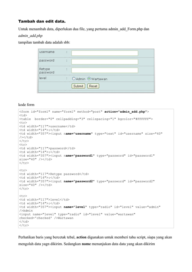 Tutorial crud PHP | PDF