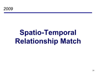 2009




        Spatio-Temporal
       Relationship Match


                            39
 
