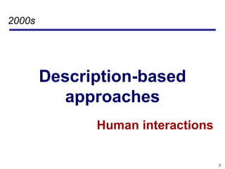 2000s




        Description-based
           approaches
              Human interactions


                                   5
 
