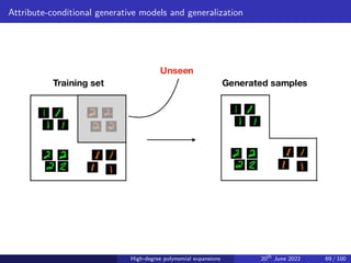 Attribute-conditional generative models and generalization
High-degree polynomial expansions 20th
June 2022 69 / 100
 