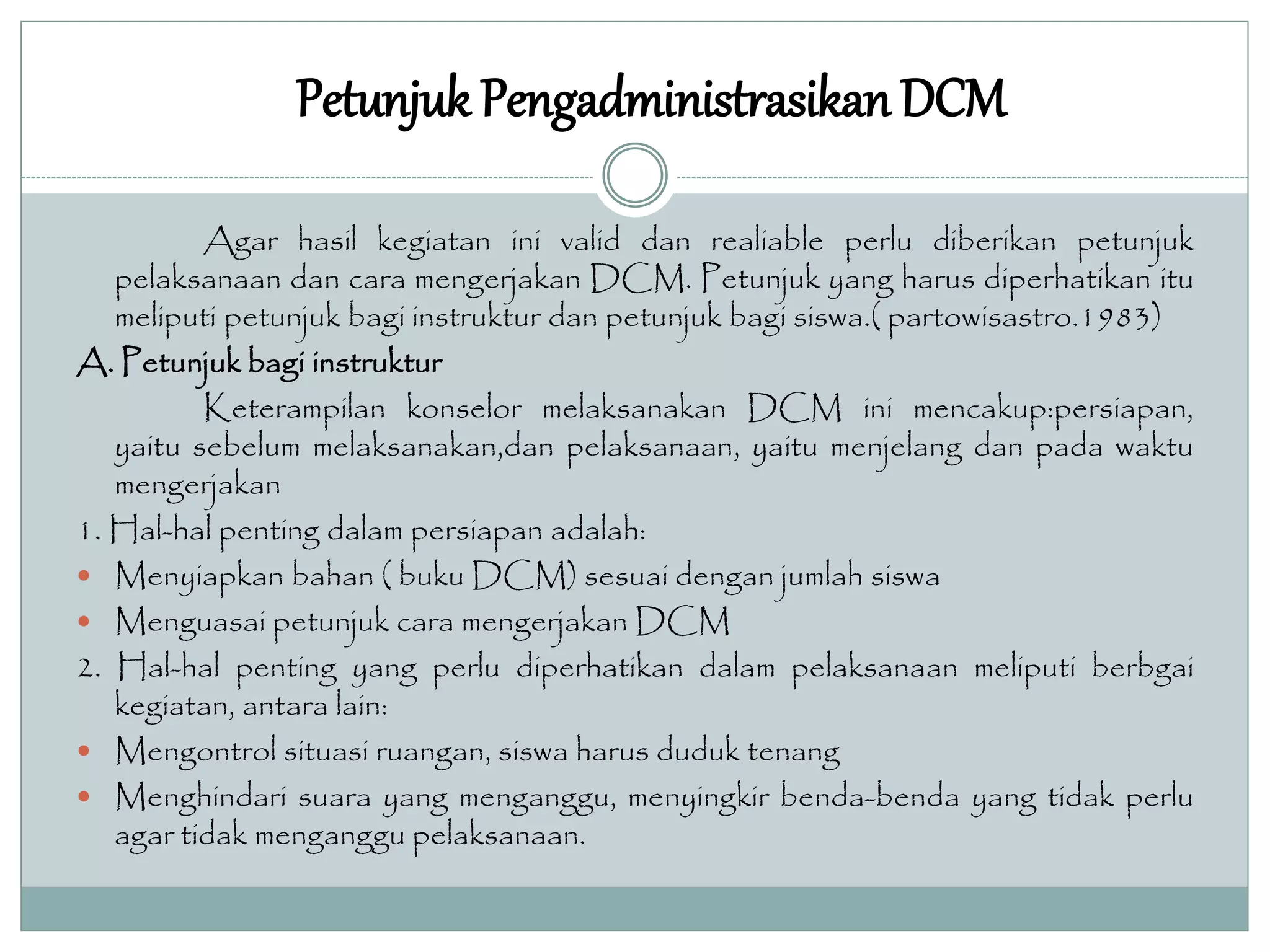 Tutorial daftar cek masalah (dcm) | PPTX