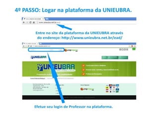 Tutorial da plataforma da unieubra para professores