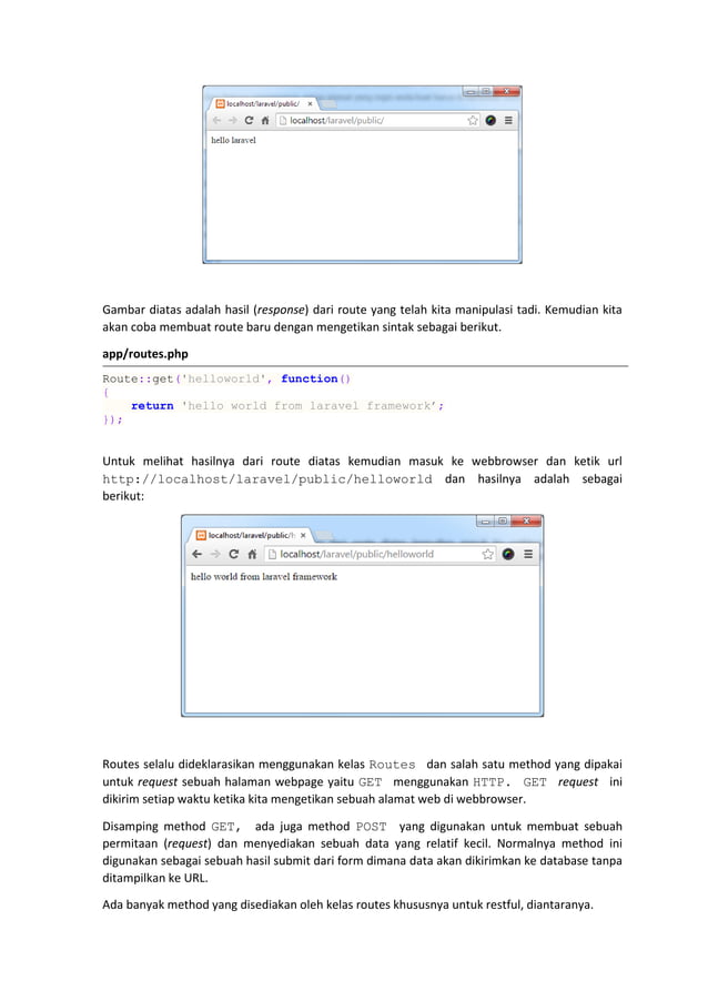 Tutorial dasar laravel | PDF