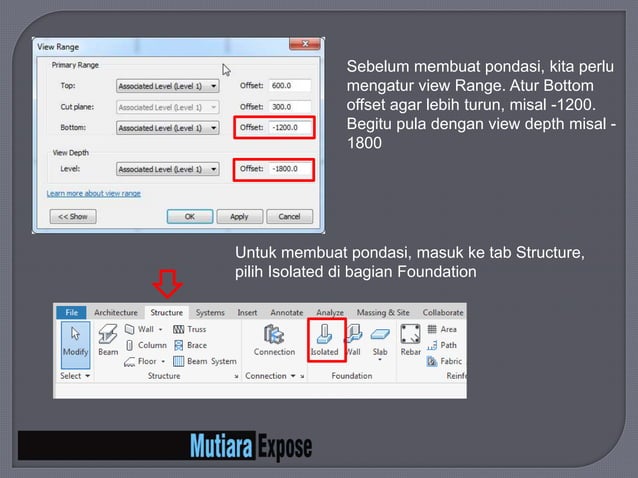 Structure Tab In Revit Tutorial dasar revit structure | PPTX