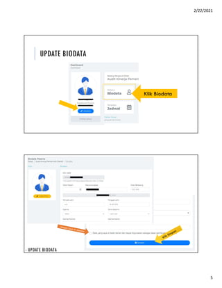 2/22/2021
5
UPDATE BIODATA
Klik Biodata
- UPDATE BIODATA
 