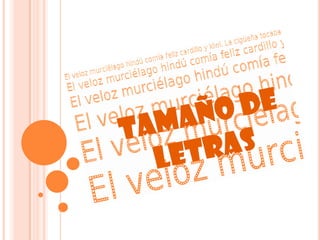 Tamaño de letras